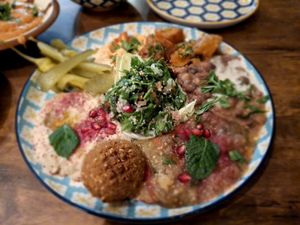 Mixed dips for one (vegan) at Sips & Dips in Manchester