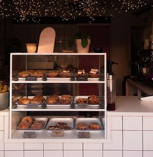 Vegan cinnamon sugar and OG options can be seen at the bottom   at Holy Grounds in Preston