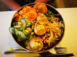 Salade wantans vege at Wantany in Brussels