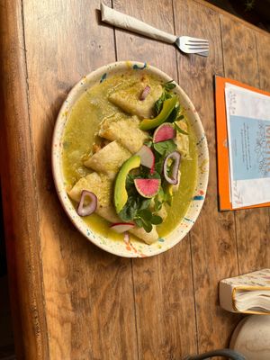 Enchiladas verdes   at El Jardín de Azu in Queretaro