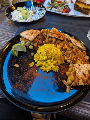 Vegan chickpea dish at Colombo Kitchen & Bar in Crete