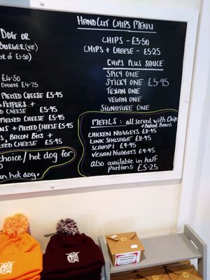 Several options on the menu at Tarvie Services in Strathpeffer