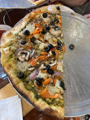 Vegetarian with no cheese and garlic sauce added   at The Lost Frenchman in Redway