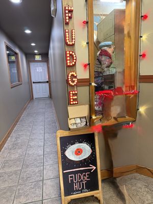Entrance  at Fudge Hut in Leavenworth