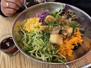 Vegan tofu bibimbap - fresh and yum!  at Sinjeon in Sydney