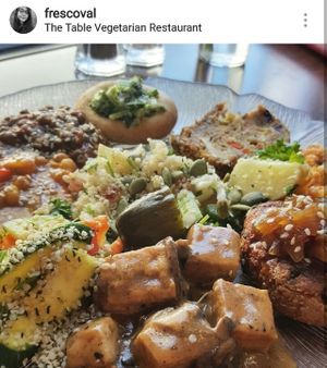 their famous patty, tofu, beans, lentils and more! at The Table in Ottawa