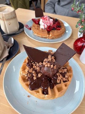 Willy Wonka (foreground), Very Berry behind at Cocoa Skye in Brora