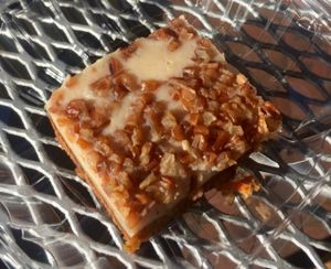 Vegan carrot cake at Mediterranean Deli in Chapel Hill