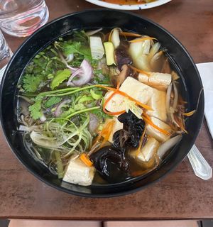 Vegan pho with tofu at BuiVien Street in Vienna