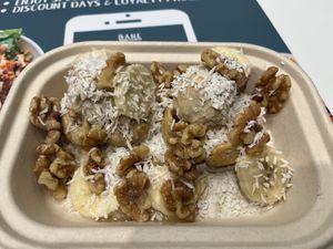 Banana Nut Waffles—Delicious! 😋   at BARE Blends in Tampa