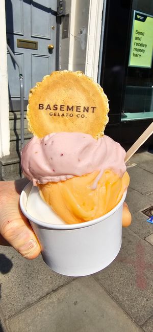 Sorbet and icecream at Basement Gelato Co in Edinburgh