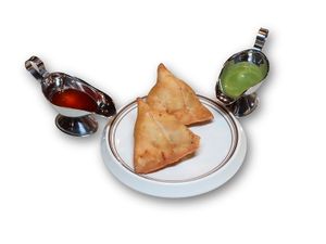Vegetable samosa  at Bollywood Kafe in Tashkent