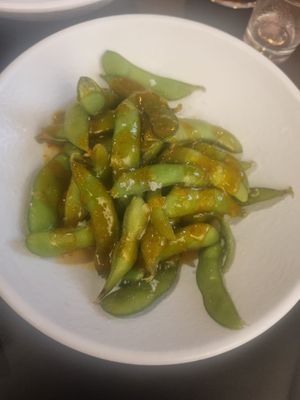 Edamame with chilli sauce   at Sushimi  in Ibiza