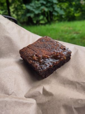 Brownie special (forgot to ask what flavour, maybe caramel?) at AM Coffee Co  in Livingston