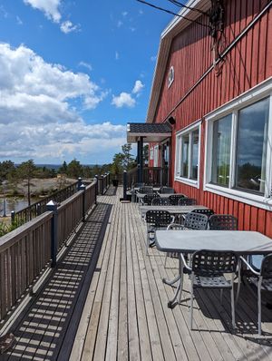 outdoor seating at Soltuna in Geta