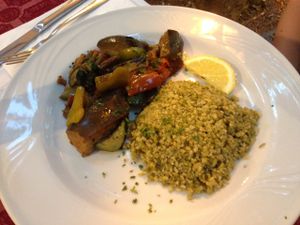 Fikra with vegetables at Le Mille e Una Notte in Trieste