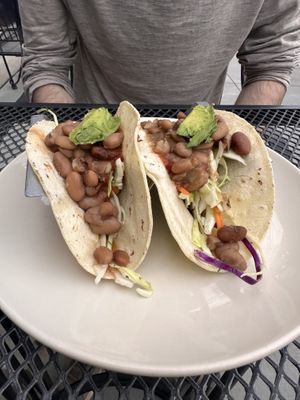 Pinto bean tacos   at La Mesa in Minneapolis