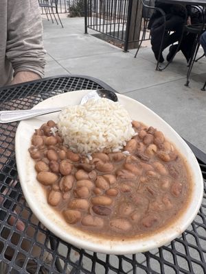 Side of rice and beans   at La Mesa in Minneapolis