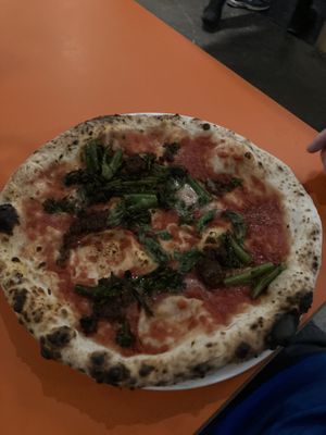 Agnello vegano  at Rudy's Pizza in Durham