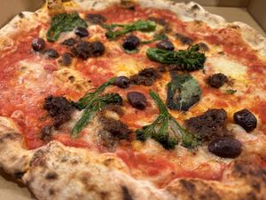 VG pizza   at Rudy's Pizza in Durham