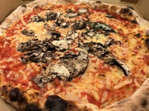 VG pizza   at Rudy's Pizza in Durham