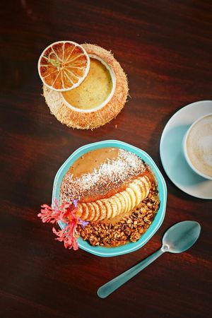 Cacao smoothie bowl at BOA Café & Coworking Space in Puerto Viejo De Talamanca
