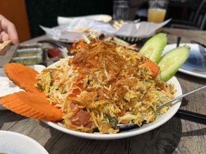   at Namaste Grill in Santa Cruz