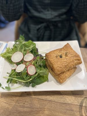 Puffed spanakopita   at Lola Rosa - Milton in Montreal