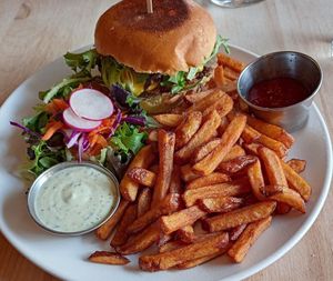 Burger at Lola Rosa - Milton in Montreal