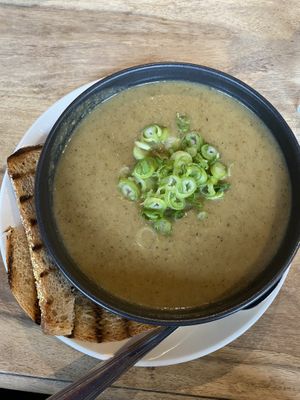Soup of the Day, Cream of Broccoli   at Lola Rosa - Milton in Montreal