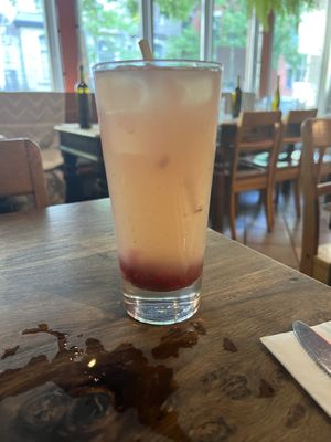Raspberry lemonade mocktail  at Lola Rosa - Milton in Montreal