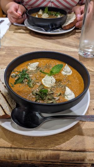 Gazpacho at Lola Rosa - Milton in Montreal