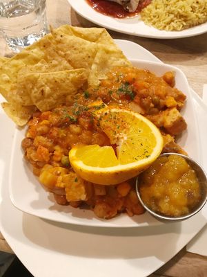 Amazing curry chickpeas with tofu  at Lola Rosa - Milton in Montreal