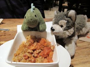 Vegan Apple Crisp at Lola Rosa, lovely and moist apples cooked with maple syrup and cinnamon under a crunchy topping of oatmeal. at Lola Rosa - Milton in Montreal