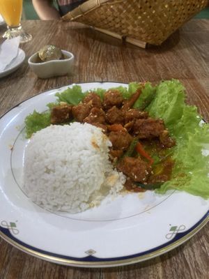 Vegan Kumpao with Rice   at Mai3 Cafegan Vegetarian Cafe in Kuta