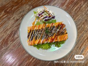 Salmon tofu  at Mai3 Cafegan Vegetarian Cafe in Kuta