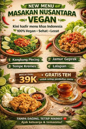 Vegan Nusantara Menu   at Mai3 Cafegan Vegetarian Cafe in Kuta