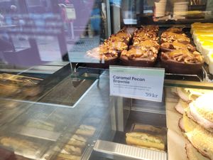 Vegan pecan brownie  at Espresso House - Brunnsparken in Gothenburg