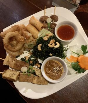 Vegan sharing platter at Sabai Thai in Brighton