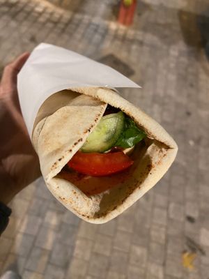 Vegan Falafel Wrap (normal size) at Falafellas in Athens