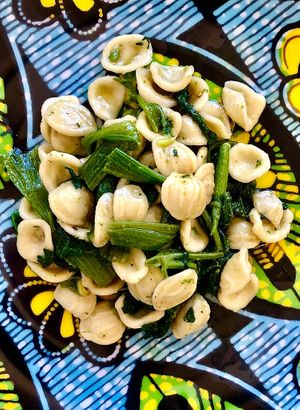 Orecchiette italian Pasta home made  at Home Restaurant Ionontimangio in Sassari