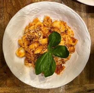 Orecchiette Baresi home made with soia ragù .  at Home Restaurant Ionontimangio in Sassari