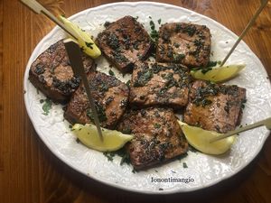 Vegan Fish   at Home Restaurant Ionontimangio in Sassari