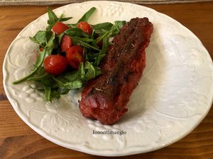 “ vegan happy meat “   at Home Restaurant Ionontimangio in Sassari