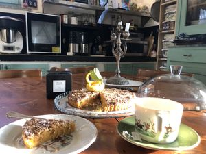 Tea time with carrots and almond cake   at Home Restaurant Ionontimangio in Sassari