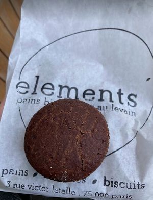Vegan rice, buckwheat flour & chocolate muffin (incredible, you must try it)
 at Elements Pain Bio in Paris
