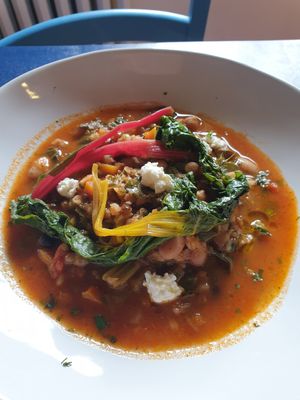 la nostra zuppa primaverile con verdure dell'orto at Non Solo Eat Art S in Seggiano