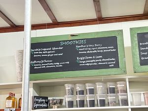 Smoothie menu  at Birch Hill Grocery in Presque Isle