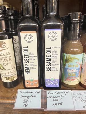 Vegan oils   at Birch Hill Grocery in Presque Isle