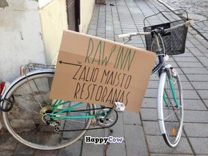 Raw Inn sign at Raw Inn in Marijampole